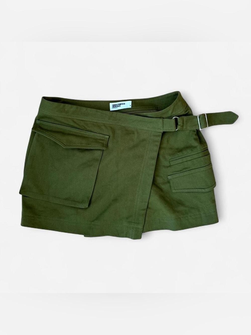 Mistress Rocks Olive Mini Utility Skirt